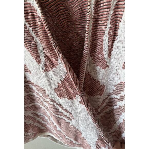 NIC+ZOE Women’s Plus Size 2X Textured Wrap Sweater Knit Top Print Boho Artsy - Picture 7 of 8